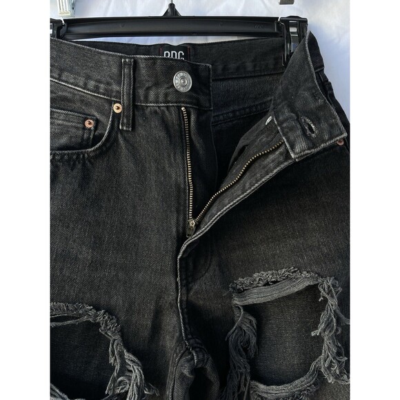 BDG High-Rise Distressed Baggy Faded Black Jeans Women’s Size 24 - Picture 8 of 12
